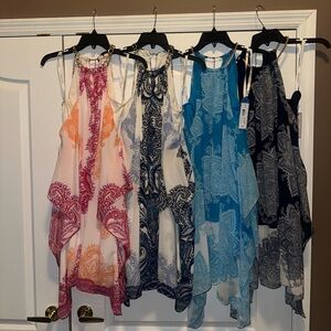 BISOU BISOU Michele BOHBOT Lot of 4 Dresses Shoulder Less Size Small BRAND NEW